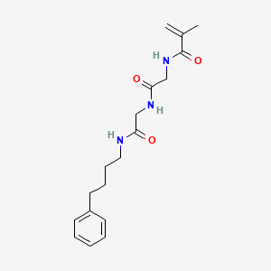 molecular formula C18H25N3O3 B14507545 N-(2-Methylacryloyl)glycyl-N-(4-phenylbutyl)glycinamide CAS No. 64065-91-4