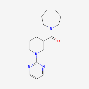 molecular formula C16H24N4O B1450758 1-[(1-Pyrimidin-2-ylpiperidin-3-yl)carbonyl]azepane CAS No. 2181007-92-9