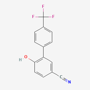 molecular formula C14H8F3NO B1450761 6-Hydroxy-4'-(trifluoromethyl)-[1,1'-biphenyl]-3-carbonitrile CAS No. 1261806-91-0