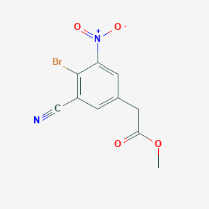 molecular formula C10H7BrN2O4 B1450763 Methyl 4-bromo-3-cyano-5-nitrophenylacetate CAS No. 1805415-54-6