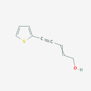 molecular formula C9H8OS B14507633 5-(Thiophen-2-YL)pent-2-EN-4-YN-1-OL CAS No. 62826-55-5