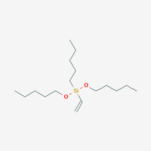 molecular formula C17H36O2Si B14507649 Ethenyl(pentyl)bis(pentyloxy)silane CAS No. 62883-98-1