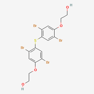 molecular formula C16H14Br4O4S B14507653 2,2'-{Sulfanediylbis[(2,5-dibromo-4,1-phenylene)oxy]}di(ethan-1-ol) CAS No. 62741-42-8