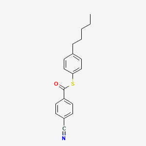molecular formula C19H19NOS B14507660 S-(4-Pentylphenyl) 4-cyanobenzene-1-carbothioate CAS No. 64409-06-9