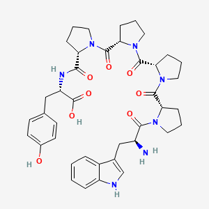 molecular formula C40H49N7O8 B14507684 L-Tryptophyl-L-prolyl-L-prolyl-L-prolyl-L-prolyl-L-tyrosine CAS No. 62716-47-6