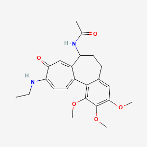 molecular formula C23H28N2O5 B14507689 Benzo(a)heptalen-9(5H)-one, 7-acetamido-6,7-dihydro-10-ethylamino-1,2,3-trimethoxy- CAS No. 67620-24-0