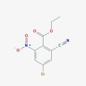 molecular formula C10H7BrN2O4 B1450771 Ethyl 4-bromo-2-cyano-6-nitrobenzoate CAS No. 1805520-61-9