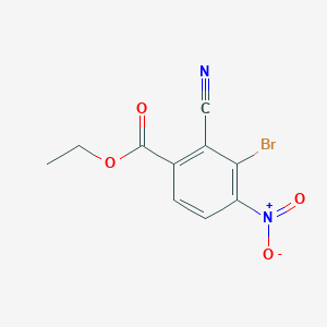 molecular formula C10H7BrN2O4 B1450774 Ethyl 3-bromo-2-cyano-4-nitrobenzoate CAS No. 1805573-10-7