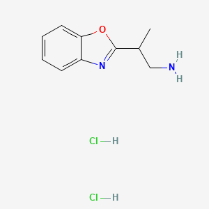 molecular formula C10H14Cl2N2O B1450776 2-(1,3-Benzoxazol-2-yl)propan-1-amine dihydrochloride CAS No. 2060037-06-9