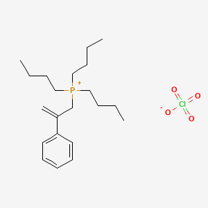 molecular formula C21H36ClO4P B14507765 Tributyl(2-phenylprop-2-EN-1-YL)phosphanium perchlorate CAS No. 63942-85-8