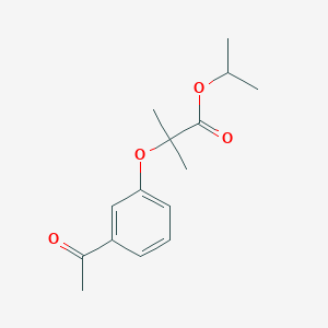 molecular formula C15H20O4 B14507778 Propan-2-yl 2-(3-acetylphenoxy)-2-methylpropanoate CAS No. 62809-83-0