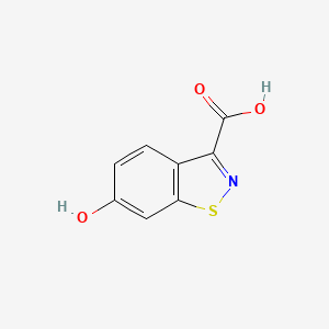 molecular formula C8H5NO3S B1450779 6-Hydroxybenzo[d]isothiazole-3-carboxylic acid CAS No. 932702-33-5