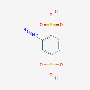 molecular formula C6H5N2O6S2+ B14507797 2,5-Disulfobenzene-1-diazonium CAS No. 63245-24-9