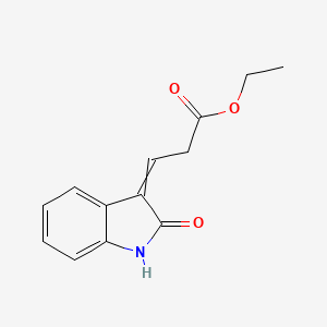 molecular formula C13H13NO3 B14507812 Ethyl 3-(2-oxo-1,2-dihydro-3H-indol-3-ylidene)propanoate CAS No. 64515-46-4