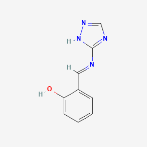 molecular formula C9H8N4O B1450782 2-[(E)-(1H-1,2,4-Triazol-5-ylimino)methyl]phenol CAS No. 24829-12-7