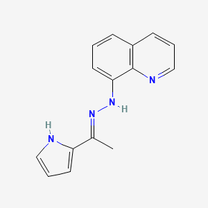 molecular formula C15H14N4 B1450784 1-(1H-吡咯-2-基)-1-乙酮 N-(8-喹啉基)腙 CAS No. 494221-33-9