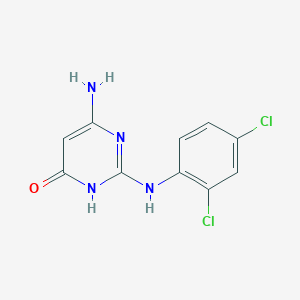 molecular formula C10H8Cl2N4O B1450791 6-amino-2-[(2,4-dichlorophenyl)amino]pyrimidin-4(3H)-one CAS No. 123375-88-2