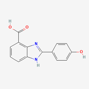 molecular formula C14H10N2O3 B1450794 2-(4-Hydroxyphenyl)-1H-1,3-benzodiazole-7-carboxylic acid CAS No. 313279-30-0