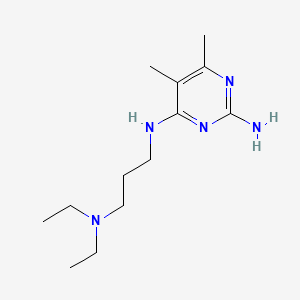 molecular formula C13H25N5 B14507951 Pyrimidine, 2-amino-4-(gamma-diethylaminopropylamino)-5,6-dimethyl- CAS No. 63731-93-1