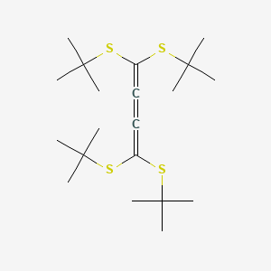 molecular formula C20H36S4 B14507956 Tetrakis(tert-butylsulfanyl)butatriene CAS No. 62897-21-6