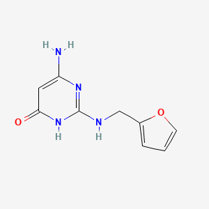 molecular formula C9H10N4O2 B1450796 6-氨基-2-[(2-呋喃甲基)氨基]嘧啶-4(3H)-酮 CAS No. 882399-27-1