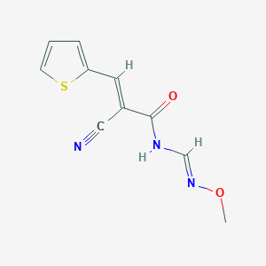 (2E)-2-cyano-N-[(1E)-(methoxyimino)methyl]-3-(thiophen-2-yl)prop-2-enamide