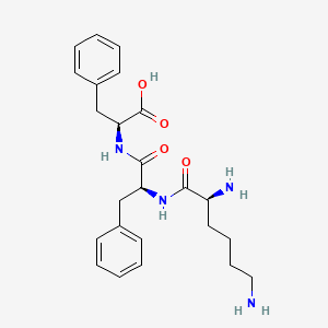 molecular formula C24H32N4O4 B14507985 L-Lysyl-L-phenylalanyl-L-phenylalanine CAS No. 63912-10-7