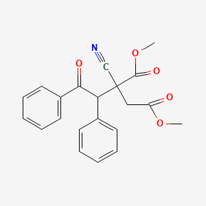 molecular formula C21H19NO5 B14508004 Dimethyl 2-cyano-2-(2-oxo-1,2-diphenylethyl)butanedioate CAS No. 62920-60-9