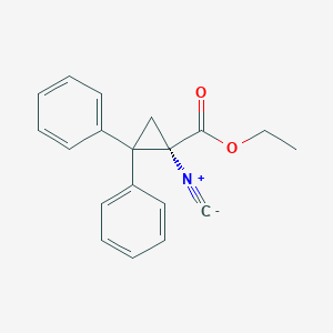 molecular formula C19H17NO2 B14508033 ethyl (1S)-1-isocyano-2,2-diphenylcyclopropane-1-carboxylate CAS No. 62907-40-8