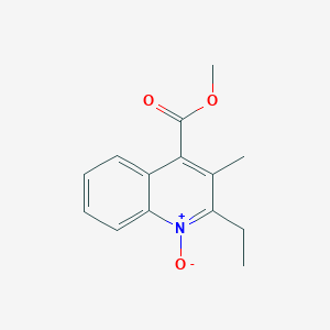 molecular formula C14H15NO3 B14508058 Methyl 2-ethyl-3-methyl-1-oxo-1lambda~5~-quinoline-4-carboxylate CAS No. 63123-82-0