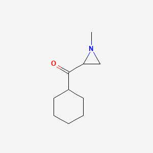 molecular formula C10H17NO B14508072 Cyclohexyl(1-methylaziridin-2-yl)methanone CAS No. 63226-85-7