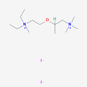 molecular formula C13H32I2N2O B14508079 Ammonium, ((1-methyl-2-(trimethylammonio)ethoxy)ethyl)diethylmethyl-, diiodide CAS No. 63977-58-2