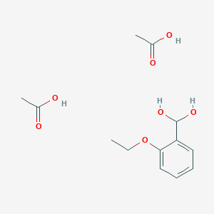 molecular formula C13H20O7 B14508094 Acetic acid;(2-ethoxyphenyl)methanediol CAS No. 64002-51-3