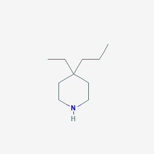 molecular formula C10H21N B14508099 4-Ethyl-4-propylpiperidine CAS No. 63550-97-0