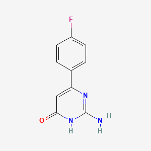 molecular formula C10H8FN3O B1450811 2-amino-6-(4-fluorophenyl)pyrimidin-4(3H)-one CAS No. 98305-74-9