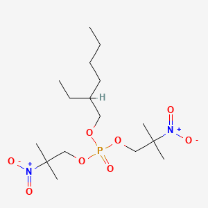 molecular formula C16H33N2O8P B14508134 Bis(2-nitroisobutyl)-2-ethylhexyl phosphate CAS No. 64050-61-9