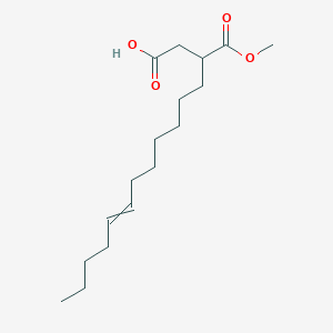 molecular formula C17H30O4 B14508160 Butanedioic acid, dodecenyl-, monomethyl ester CAS No. 64129-91-5
