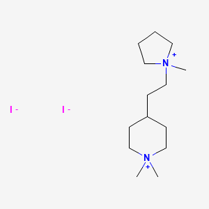 molecular formula C14H30I2N2 B14508217 Piperidinium, 1,1-dimethyl-4-(2-(1-methylpyrrolidinyl)ethyl)-, diiodide CAS No. 63884-31-1