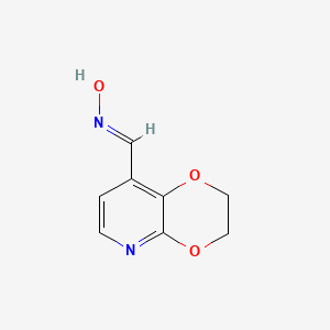 molecular formula C8H8N2O3 B1450824 (E)-2,3-Dihydro-[1,4]dioxino[2,3-b]pyridine-8-carbaldehyde oxime CAS No. 1246090-99-2