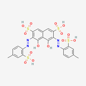 molecular formula C24H20N4O14S4 B1450825 2,7-Bis(2-sulfo-p-tolylazo)-1,8-dihydroxy-3,6-naphthalenedisulfonic Acid CAS No. 14979-11-4