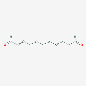 molecular formula C11H12O2 B14508256 Undeca-2,4,6,8-tetraenedial CAS No. 63792-09-6