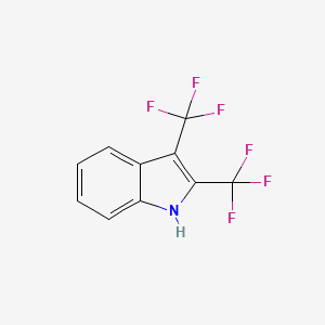 molecular formula C10H5F6N B14508280 2,3-Bis(trifluoromethyl)-1H-indole CAS No. 63790-90-9