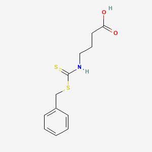 molecular formula C12H15NO2S2 B14508310 Benzyl N-(3-carboxypropyl)dithiocarbamate CAS No. 63884-89-9