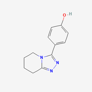 molecular formula C12H13N3O B1450832 4-{5H,6H,7H,8H-[1,2,4]triazolo[4,3-a]pyridin-3-yl}phenol CAS No. 1040326-87-1