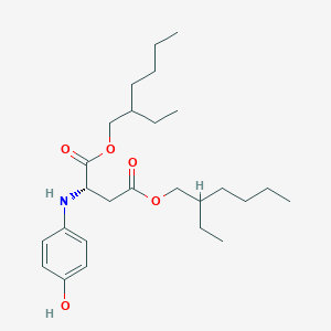 molecular formula C26H43NO5 B14508340 Bis(2-ethylhexyl) N-(4-hydroxyphenyl)-L-aspartate CAS No. 63257-64-7
