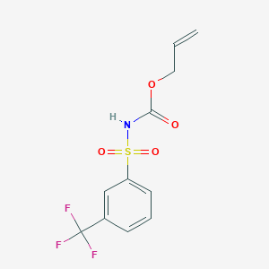 molecular formula C11H10F3NO4S B14508355 Prop-2-en-1-yl [3-(trifluoromethyl)benzene-1-sulfonyl]carbamate CAS No. 63924-82-3