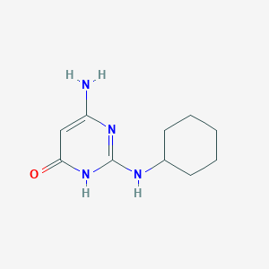 molecular formula C10H16N4O B1450838 6-amino-2-(cyclohexylamino)pyrimidin-4(3H)-one CAS No. 1256628-12-2