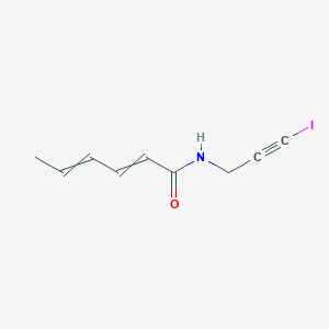 molecular formula C9H10INO B14508383 N-(3-Iodoprop-2-YN-1-YL)hexa-2,4-dienamide CAS No. 62899-31-4