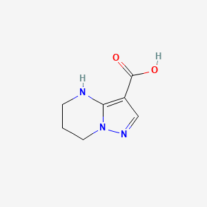 molecular formula C7H9N3O2 B1450840 4H,5H,6H,7H-pyrazolo[1,5-a]pyrimidine-3-carboxylic acid CAS No. 1016703-62-0