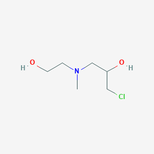 molecular formula C6H14ClNO2 B14508410 1-Chloro-3-[(2-hydroxyethyl)(methyl)amino]propan-2-ol CAS No. 63125-83-7